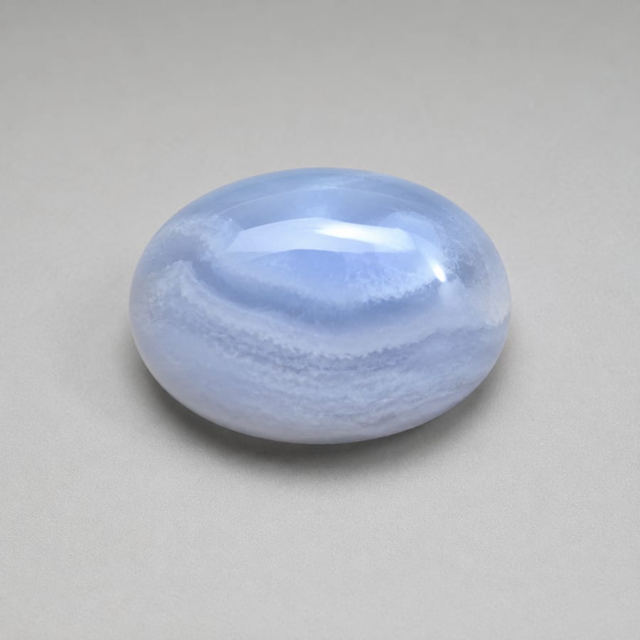 Calcédoine bleue - Variante polie