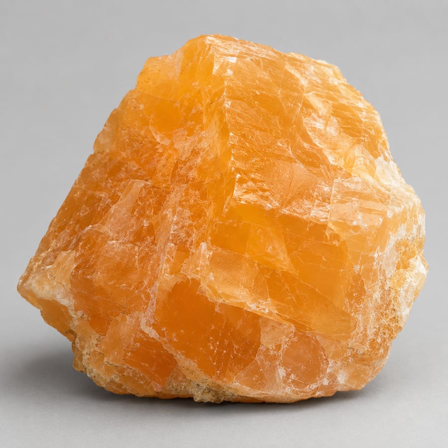 Calcite orange - Pierre brute