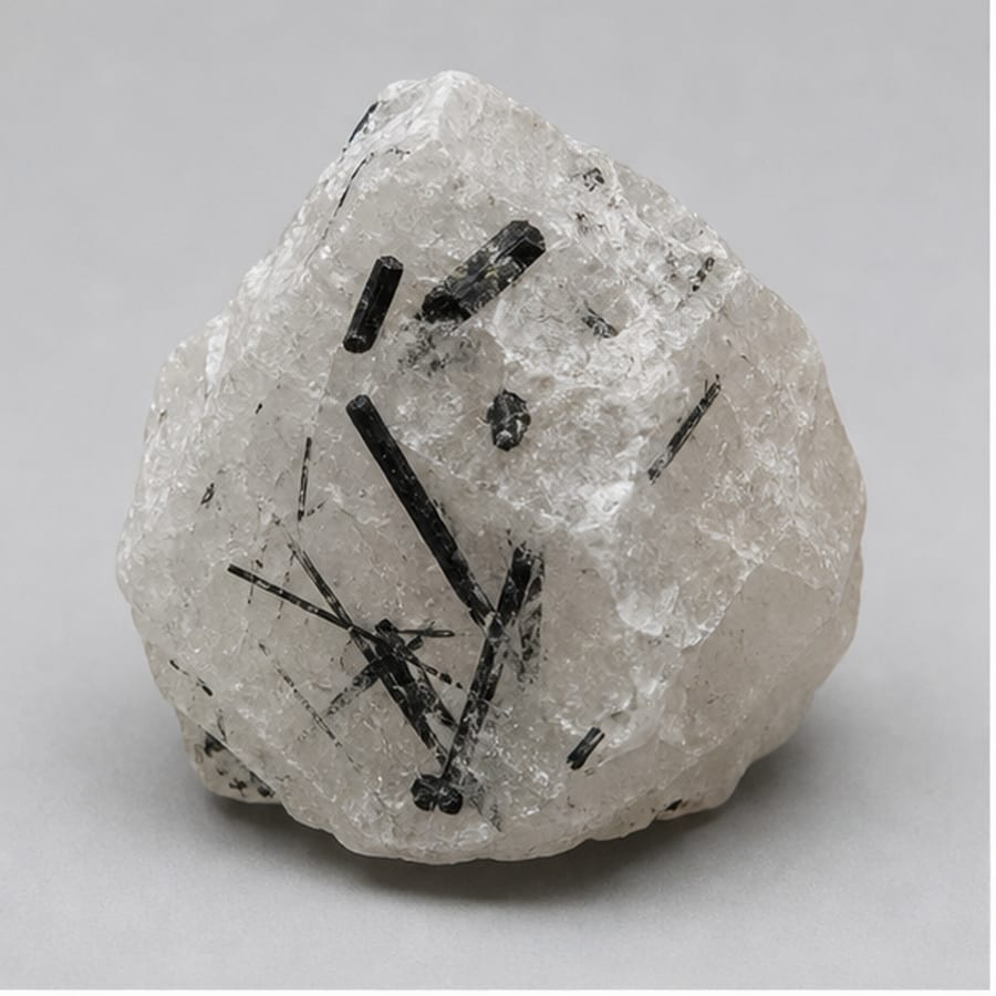 Quartz tourmaliné - Pierre brute